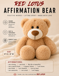 Red Lotus Affirmation Bear