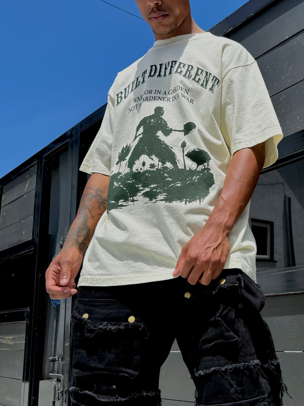 Built Different Cream T-shirt