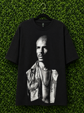 "Red Lotus" Black Oversized T-shirt